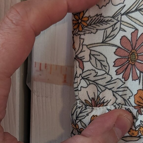 Orange floral midi dress XL - Picture 7 of 10